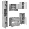 vidaXL Σετ Επίπλων Μπάνιου με ράφι 5 pcs Γκρι sonoma 30 x 35 x 192 εκ.