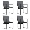 vidaXL Σέτ φαγητού για κήπο 9 pcs Μαύρο Ατσάλι