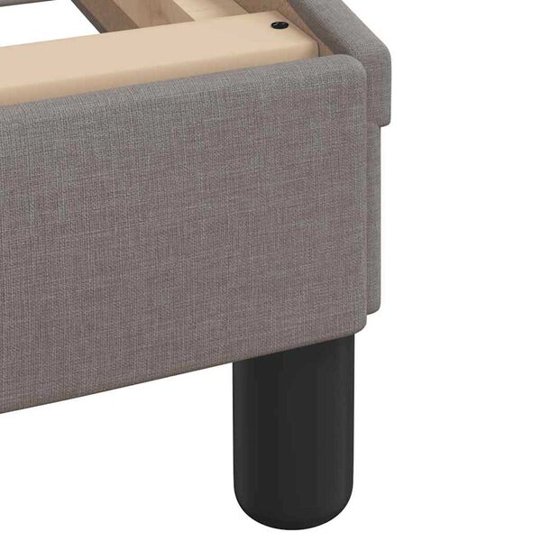 vidaXL Κρεβάτι με Στρώμα Taupe 80x200 εκ. Υφασμάτινο