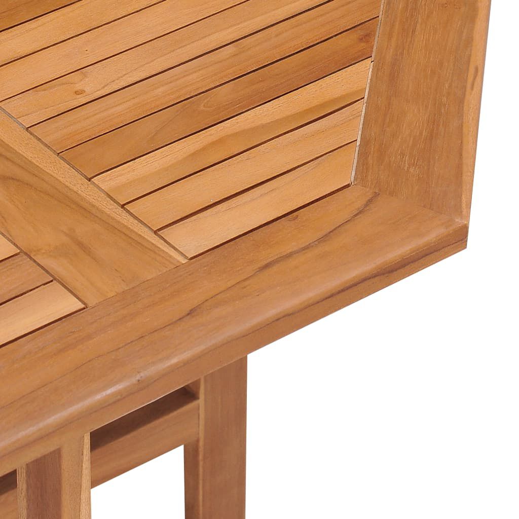 vidaXL Τραπεζαρία Κήπου Πτυσσόμενη 90 x 90 x 75 εκ. Μασίφ Ξύλο Teak