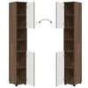 vidaXL Σετ Επίπλων Μπάνιου Επιτοίχιο 4 pcs Καφέ δρυς 61 x 35 x 64 εκ.