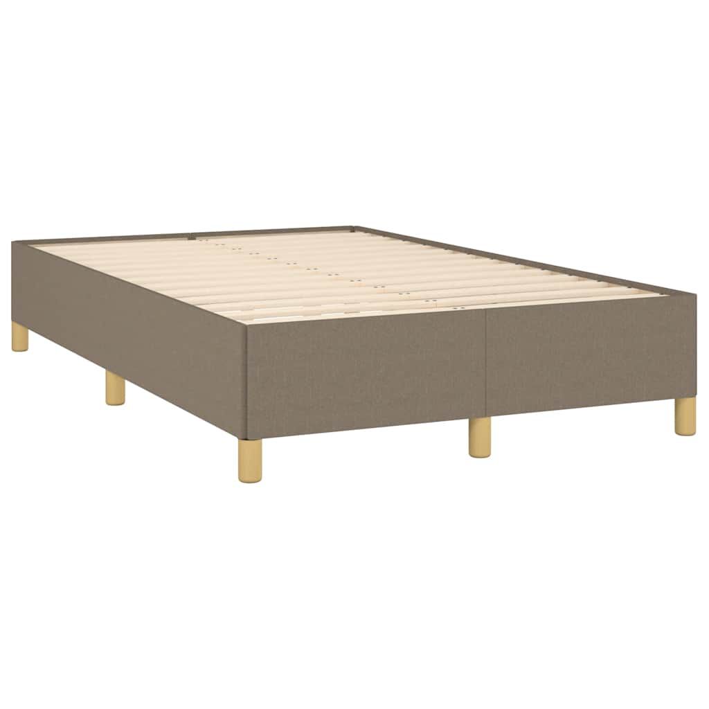 vidaXL Κρεβάτι Boxspring με Στρώμα Taupe 120x190 εκ. Υφασμάτινο