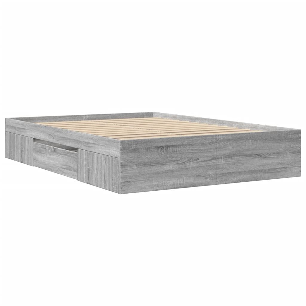 vidaXL Πλαίσιο Κρεβατιού Γκρι Sonoma 120 x 190 εκ. Επεξεργασμένο Ξύλο
