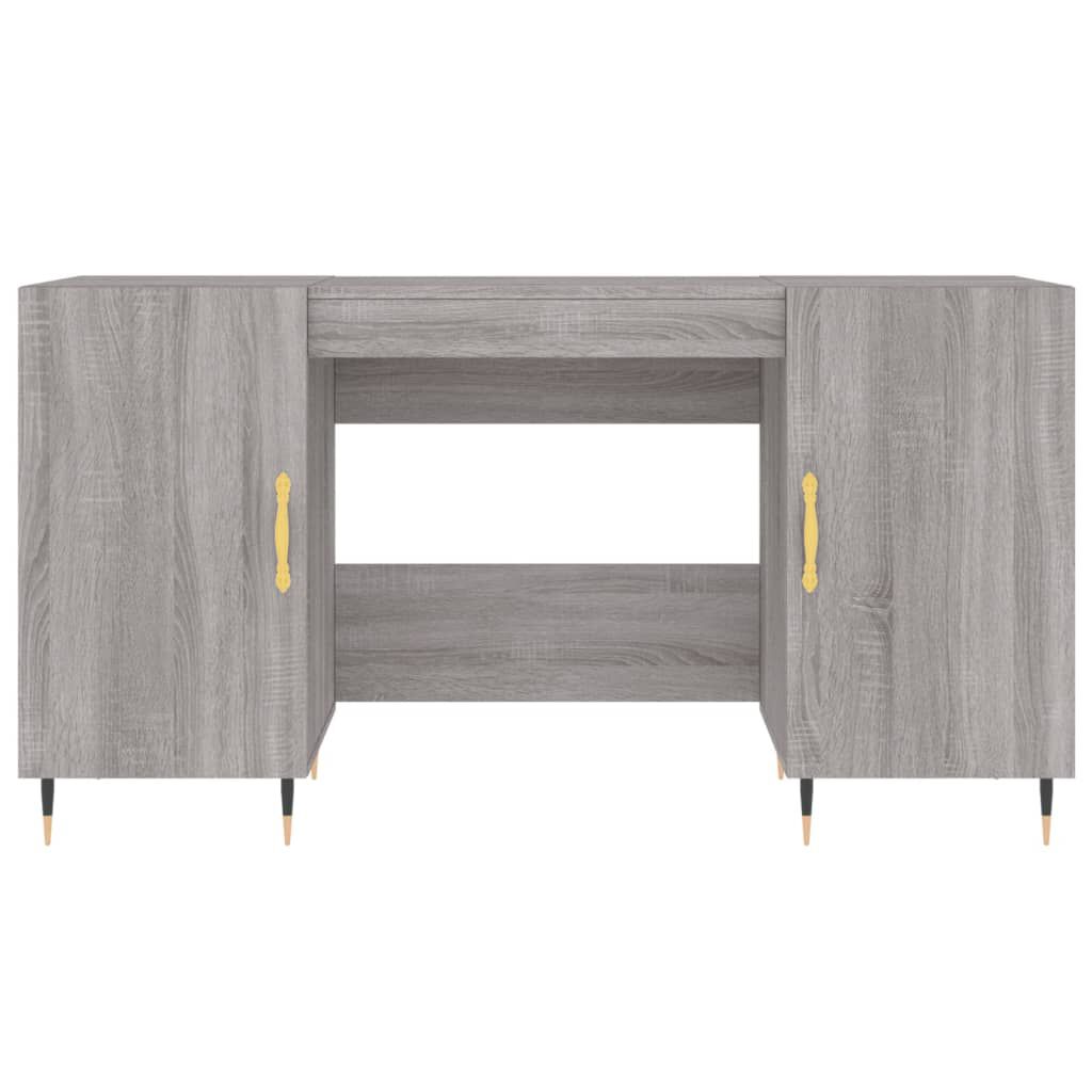 vidaXL Γραφείο Γκρι Sonoma 140 x 50 x 75 εκ. από Επεξεργασμένο Ξύλο