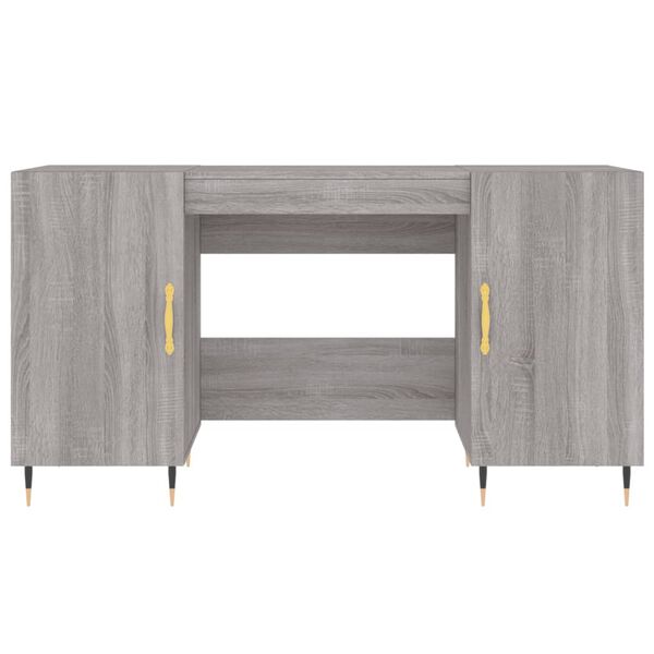 vidaXL Γραφείο Γκρι Sonoma 140 x 50 x 75 εκ. από Επεξεργασμένο Ξύλο