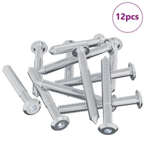 vidaXL &Beta;ί&delta;&alpha; 12 pcs &Alpha;&sigma;&eta;&mu;ί M6 x 50 mm &Alpha;&tau;&sigma;ά&lambda;&iota;