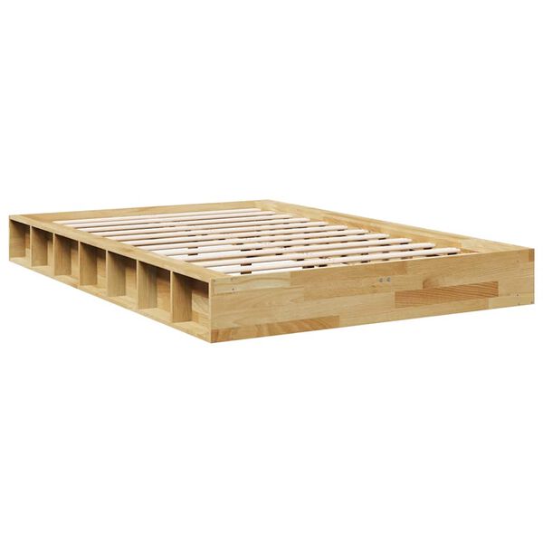 vidaXL Πλαίσιο κρεβατιού χωρίς στρώμα 120x200 cm μασίφ ξύλο δρυς