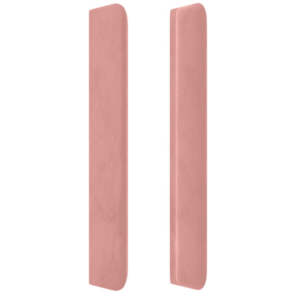 vidaXL Κρεβάτι Boxspring με Στρώμα Ροζ 200x200 εκ. Βελούδινο