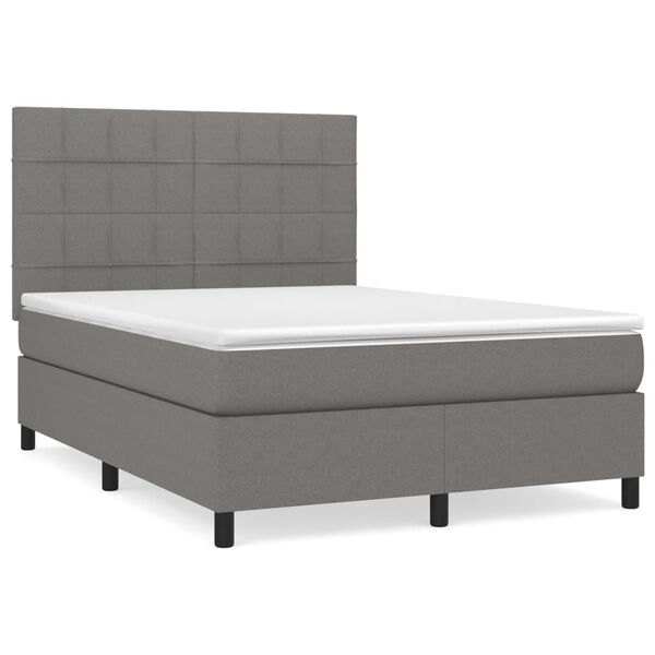 vidaXL &Kappa;&rho;&epsilon;&beta;ά&tau;&iota; Boxspring &mu;&epsilon; &Sigma;&tau;&rho;ώ&mu;&alpha; &Sigma;&kappa;&omicron;ύ&rho;&omicron; &Gamma;&kappa;&rho;&iota; 140x200 &epsilon;&kappa; &Upsilon;&phi;&alpha;&sigma;&mu;ά&tau;&iota;&nu;&omicron;