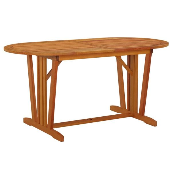 vidaXL Τραπέζι Κήπου 160 x 85 x 75 εκ. από Μασίφ Ξύλο Ευκαλύπτου