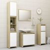 vidaXL Ντουλάπι Νιπτήρα Λευκό/Sonoma Δρυς 60 x 33 x 61 εκ. Μοριοσανίδα