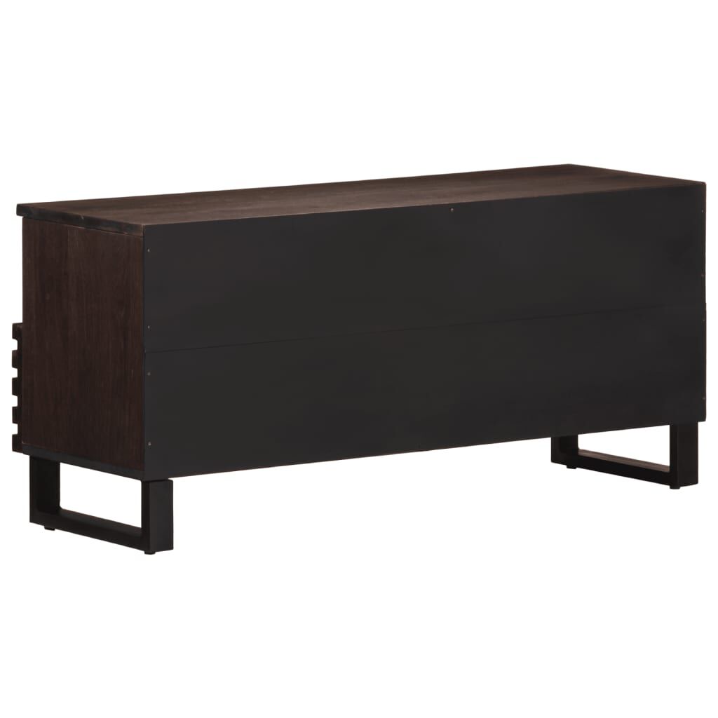 vidaXL Έπιπλο Τηλεόρασης Καφέ 100x34x46 εκ. Μασίφ Ξύλο Μάνγκο