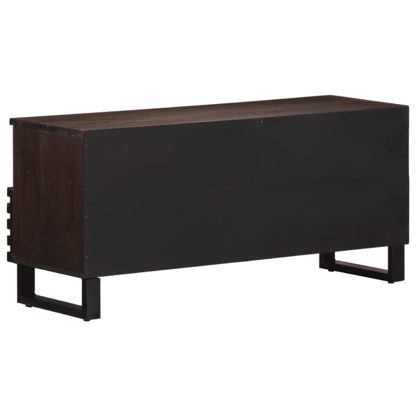 vidaXL Έπιπλο Τηλεόρασης Καφέ 100x34x46 εκ. Μασίφ Ξύλο Μάνγκο