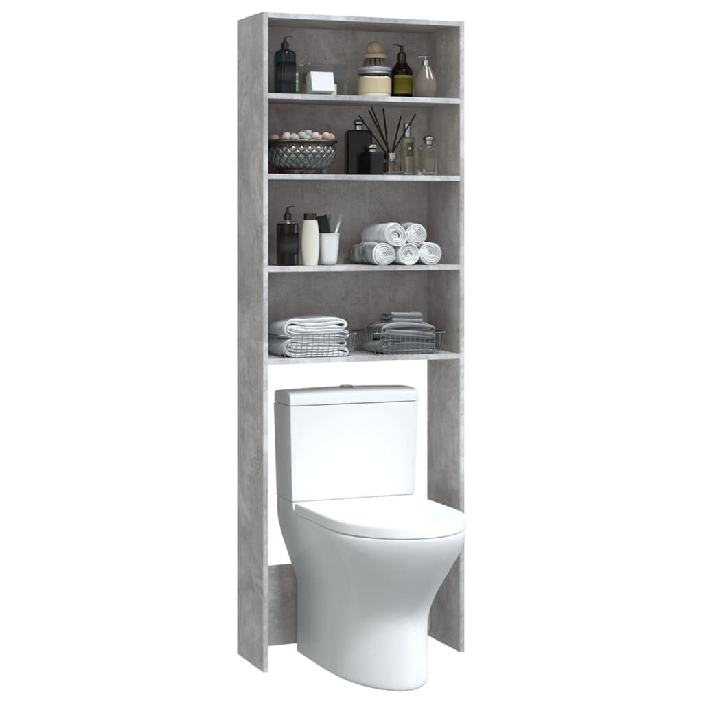 vidaXL Ντουλάπι Πλυντηρίου Γκρι Σκυροδέματος 64 x 24 x 190 εκ.