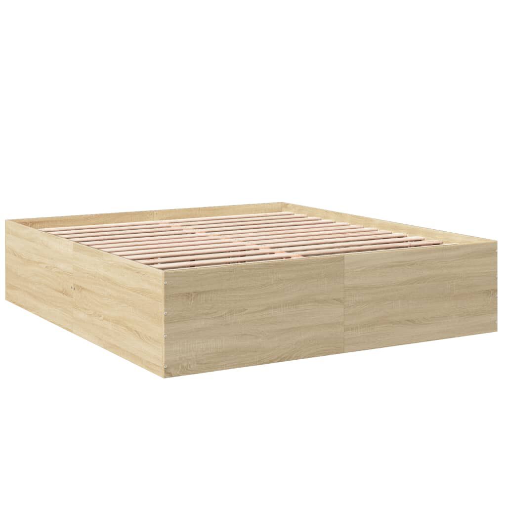vidaXL Πλαίσιο Κρεβατιού Sonoma Δρυς 180x200 εκ. Επεξεργασμένο Ξύλο