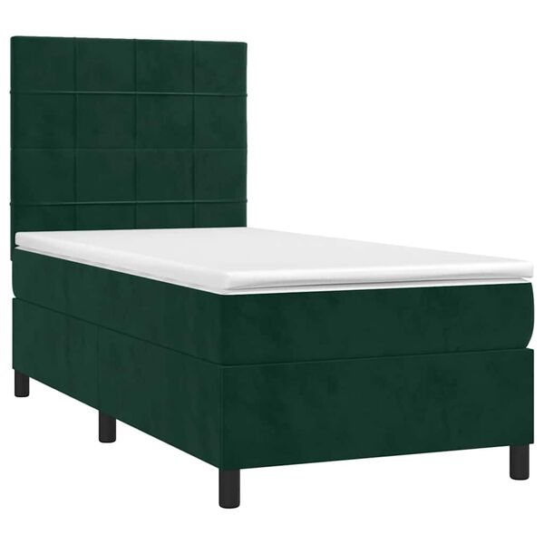 vidaXL &Kappa;&rho;&epsilon;&beta;ά&tau;&iota; Boxspring &mu;&epsilon; &Sigma;&tau;&rho;ώ&mu;&alpha; &Sigma;&kappa;&omicron;ύ&rho;&omicron; &Pi;&rho;ά&sigma;&iota;&nu;&omicron; 90x190 &epsilon;&kappa;. &Beta;&epsilon;&lambda;&omicron;ύ&delta;&iota;&nu;&omicron;