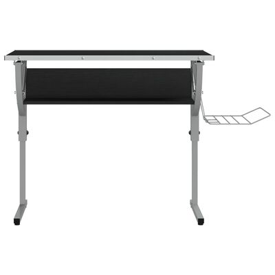 vidaXL Γραφείο Χειροτ. Μαύρο/Γκρι 110x53x(58-87) εκ. Επ. Ξύλο&Ατσάλι