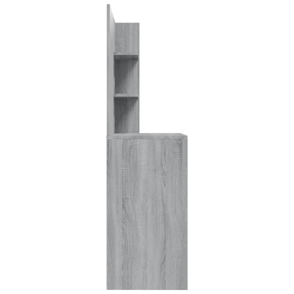 vidaXL Μπουντουάρ με Καθρέφτη Γκρι Sonoma 74,5x40x141 εκ.