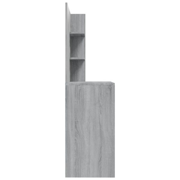 vidaXL Μπουντουάρ με Καθρέφτη Γκρι Sonoma 74,5x40x141 εκ.
