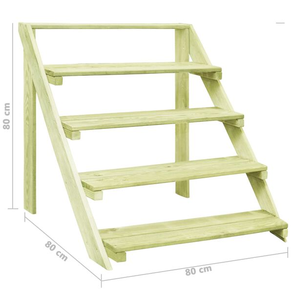 vidaXL Ραφιέρα Φυτών 80 x 80 x 80 εκ. από Εμποτισμένο Ξύλο Πεύκου