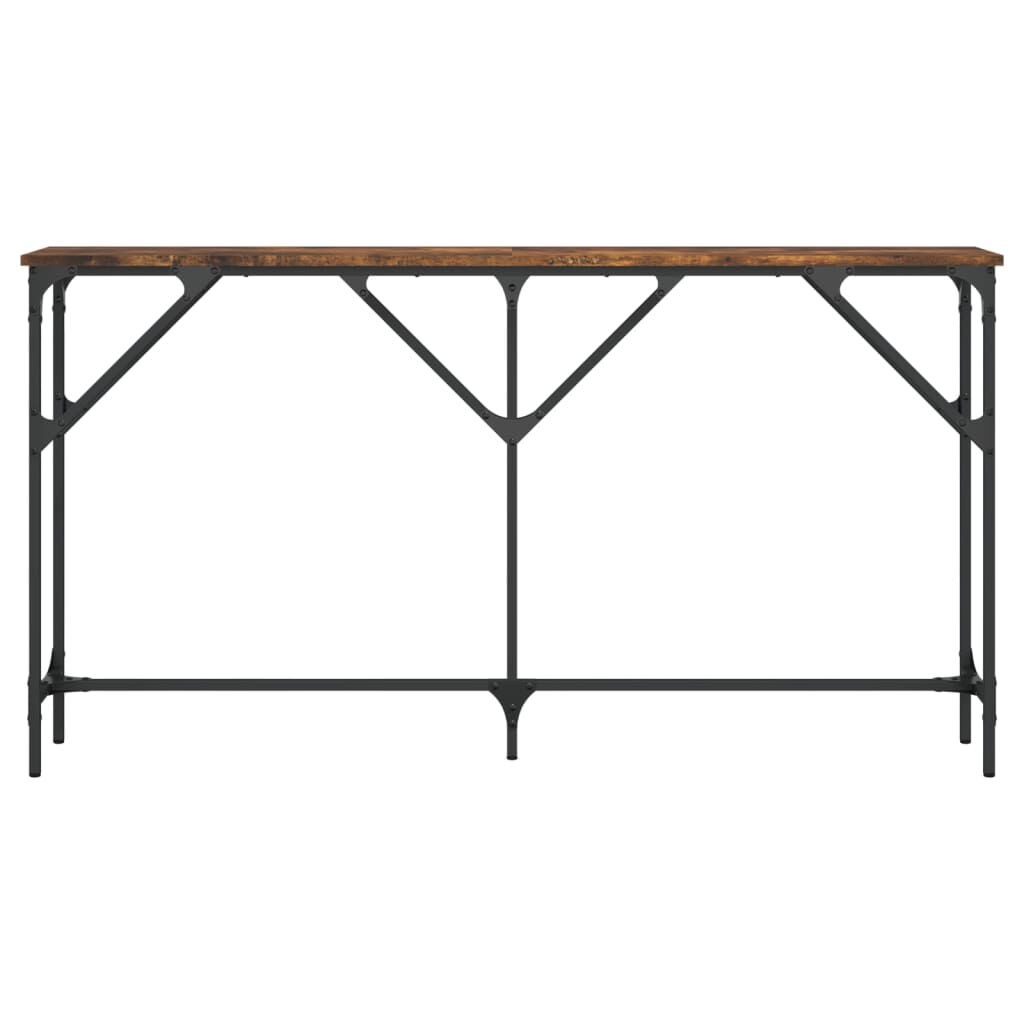 vidaXL Τραπέζι Κονσόλα Καπνιστή Δρυς 140 x 23 x 75 εκ. Επεξεργ. Ξύλο