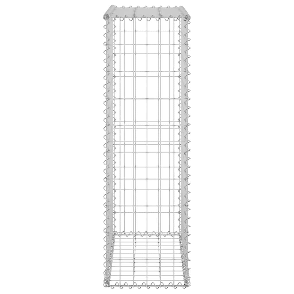 vidaXL Συρματοκιβώτιο Τοίχος 60x30x100 εκ. Γαλβαν. Χάλυβας + Καλύμματα