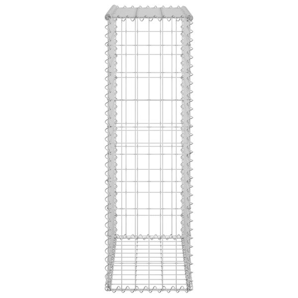vidaXL Συρματοκιβώτιο Τοίχος 60x30x100 εκ. Γαλβαν. Χάλυβας + Καλύμματα