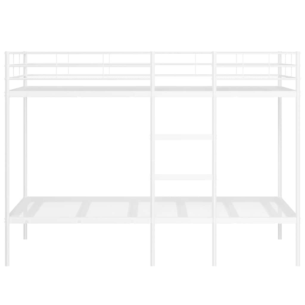 vidaXL Κουκέτα χωρίς στρώμα Λευκό 100x200 cm Ατσάλι