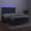 vidaXL &Kappa;&rho;&epsilon;&beta;ά&tau;&iota; Boxspring &mu;&epsilon; &Sigma;&tau;&rho;ώ&mu;&alpha; & LED &Sigma;&kappa;. &Gamma;&kappa;&rho;&iota; 140x190&epsilon;&kappa;. &Beta;&epsilon;&lambda;&omicron;ύ&delta;&iota;&nu;&omicron;