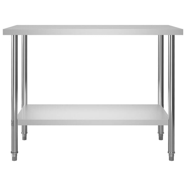 vidaXL Πάγκος Εργασίας Κουζίνας 120x60x85 εκ. από Ανοξείδωτο Ατσάλι