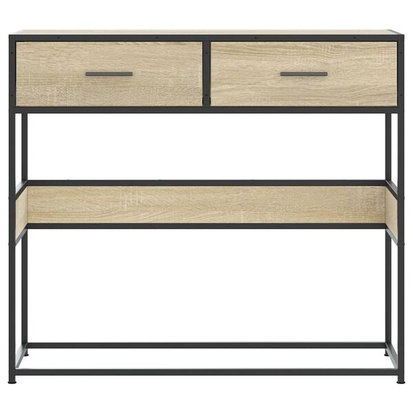 vidaXL Τραπέζι Κονσόλα Sonoma Δρυς 90x35x80 εκ. Επεξεργασμένο Ξύλο