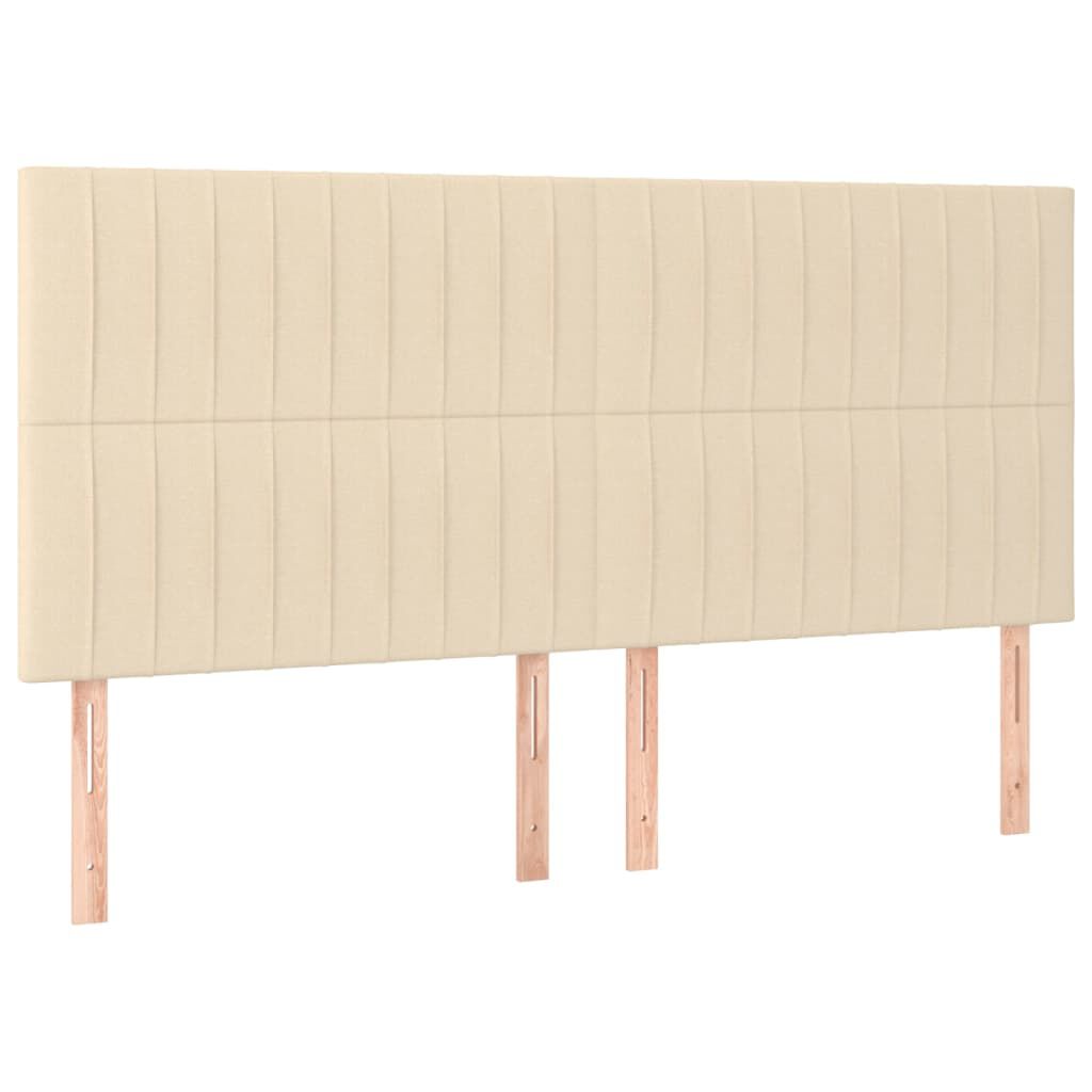 vidaXL Κρεβάτι Boxspring με Στρώμα Κρεμ 180x200 εκ. Υφασμάτινο