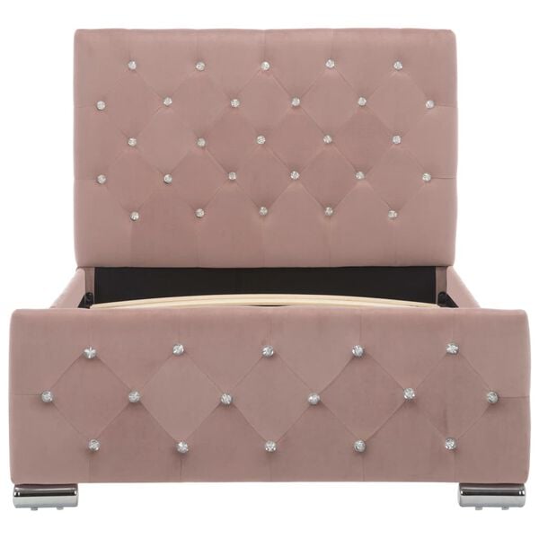 vidaXL &Pi;&lambda;&alpha;ί&sigma;&iota;&omicron; &Kappa;&rho;&epsilon;&beta;&alpha;&tau;&iota;&omicron;ύ &Rho;&omicron;&zeta; 90 x 200 &epsilon;&kappa;. &Beta;&epsilon;&lambda;&omicron;ύ&delta;&iota;&nu;&omicron;