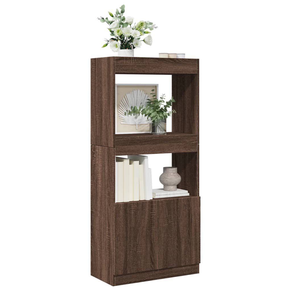 vidaXL Ντουλάπι Καφέ Δρυς 63x33x140 εκ. από Επεξεργασμένο Ξύλο