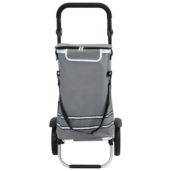 vidaXL Καρότσι Αγορών Γκρι 36.5 x 46.5 x 100.5 εκ Ύφασμα Oxford