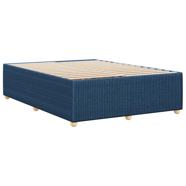 vidaXL Σκελετός Κρεβατιού Χωρίς Στρώμα Μπλε 160x200 εκ.Υφασμάτινο