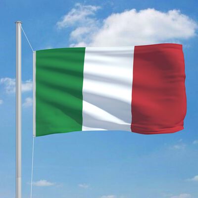 vidaXL Σημαία Ιταλίας 6,2 μ. με Ιστό Αλουμινίου