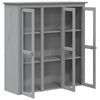 vidaXL Μπουφές BODO Γκρι 115,5x43x200,5 εκ. από Μασίφ Ξύλο Πεύκου