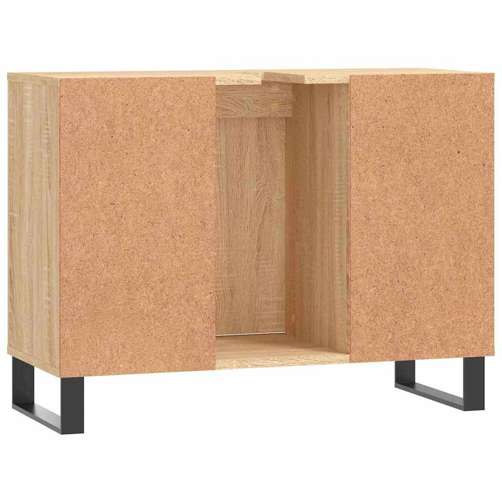 vidaXL Ντουλάπι Μπάνιου Sonoma Δρυς 80 x 33 x 60 εκ. από Επεξεργ. Ξύλο