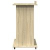 vidaXL Αναλόγιο με Ροδάκια & Συρτάρι Sonoma Δρυς 55x55x107εκ Επεξ Ξύλο