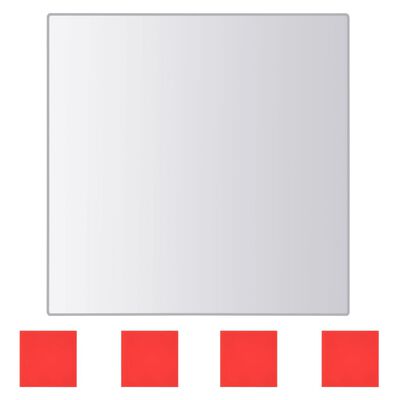 vidaXL Πλακάκια Καθρέφτη Τετράγωνα 24 τεμ. από Γυαλί