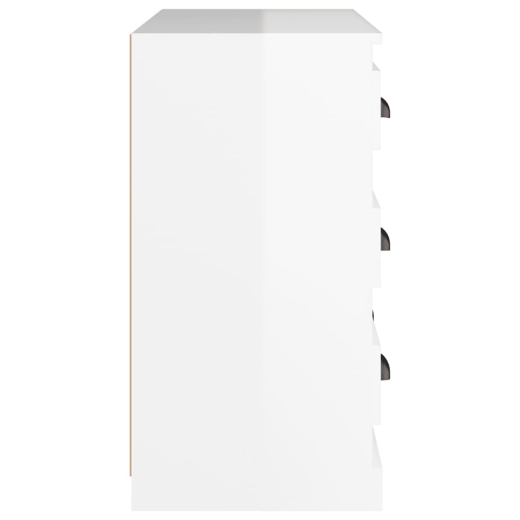 vidaXL Ντουλάπι Γυαλιστερό Λευκό 70x35,5x67,5 εκ. Επεξεργασμένο Ξύλο