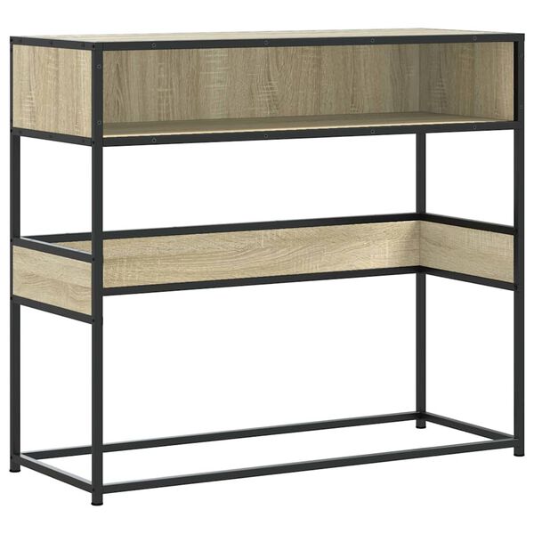 vidaXL Τραπέζι Κονσόλα Sonoma Δρυς 90x35x80 εκ. Επεξεργασμένο Ξύλο