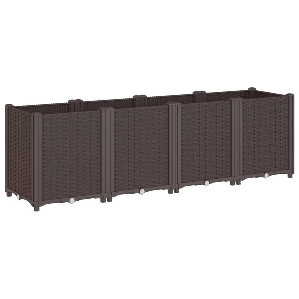 vidaXL Ζαρντινιέρα Κήπου Καφέ 160x40x53 εκ. Πολυπροπυλένιο