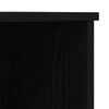 vidaXL Βιβλιοθήκη Μαύρη Οξυά 132 x 35.5 x 103.5 εκ Επεξεργασμένο ξύλο