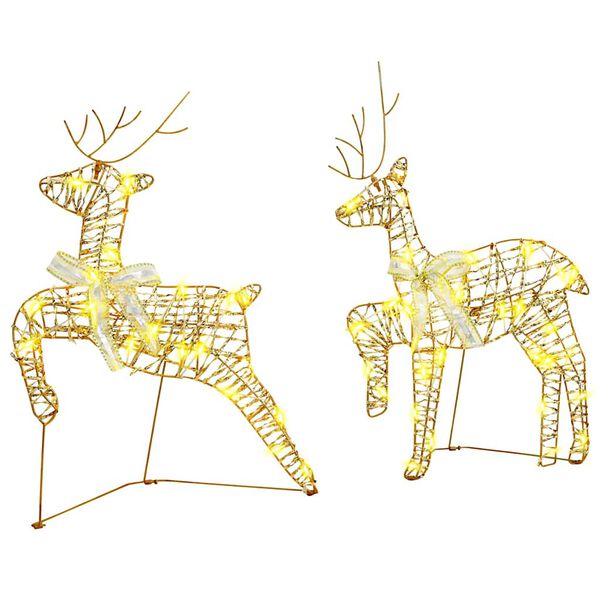 vidaXL LED Ρούντερ με 40 LED 7 pcs Χρυσό PET