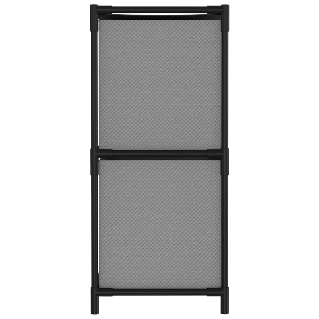 vidaXL Ντουλάπι με 4 Υφασμάτινα Καλάθια Γκρι 63x30x71 εκ. από Ατσάλι