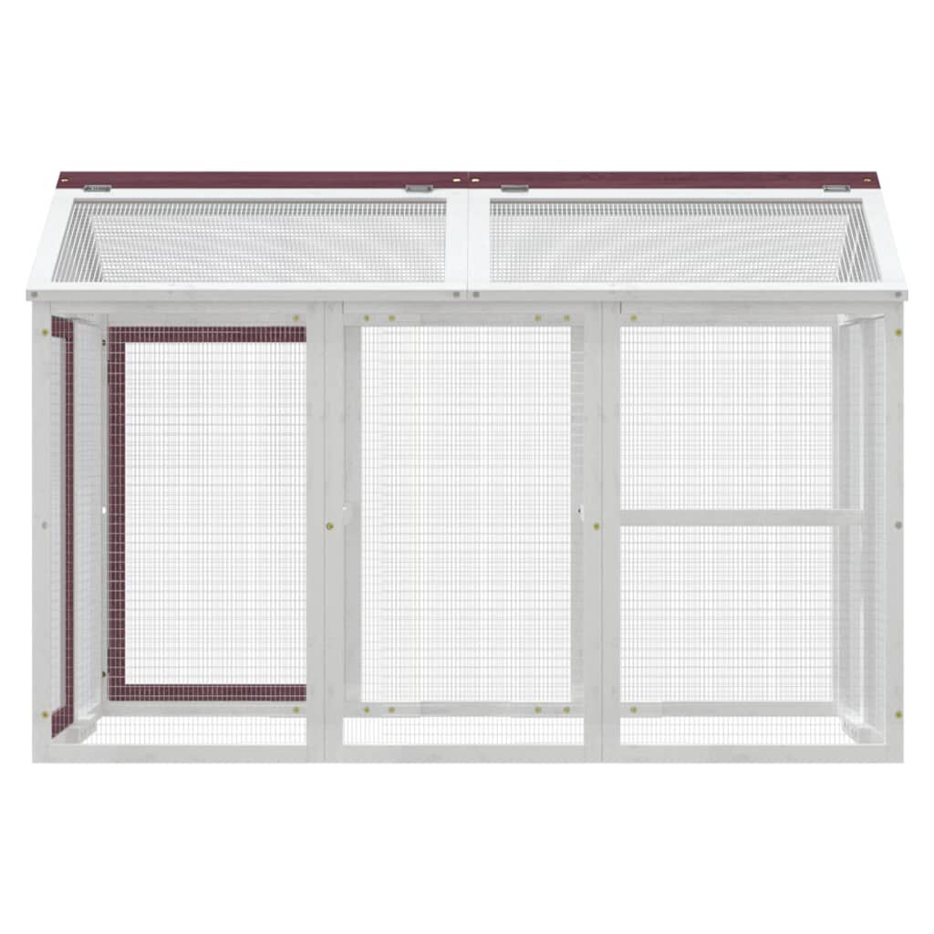 vidaXL Κουτί Περίφραξης Μόκα 141 x 94 x 104 εκ. από Μασίφ Ξύλο Πεύκου