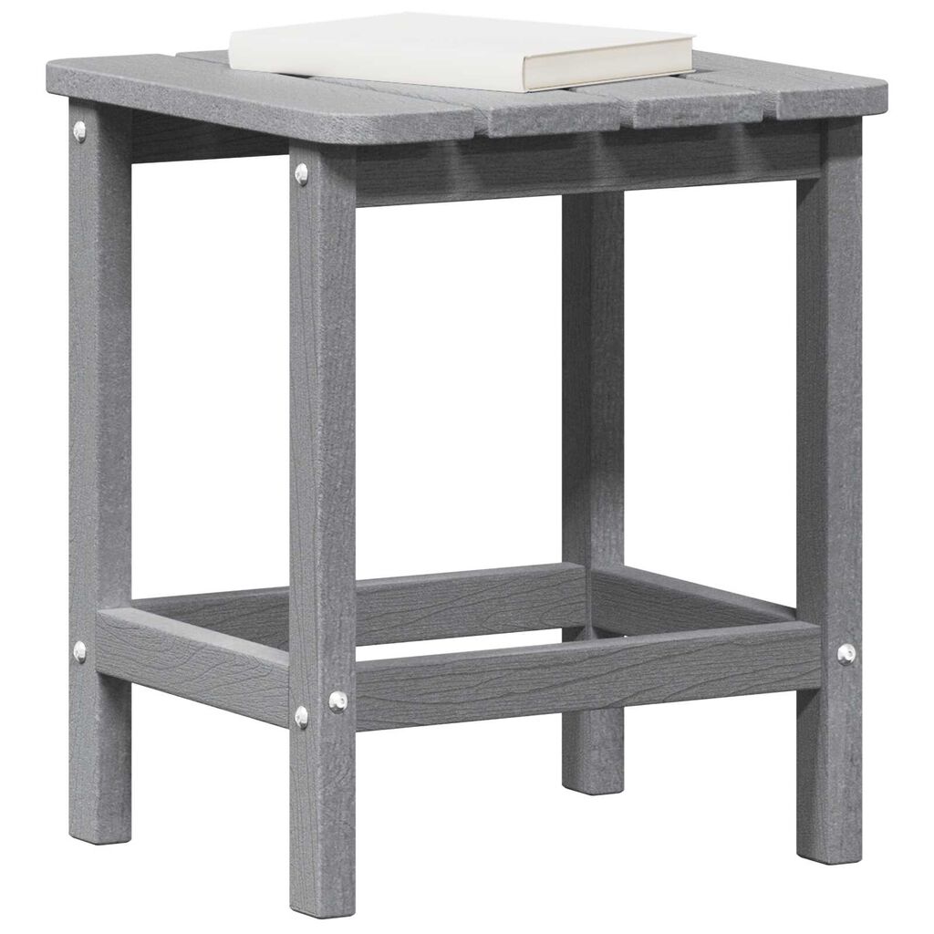 vidaXL Τραπέζι Παγκάκι Adirondack Ανοιχτό Γκρι 38x38x45 εκ HDPE