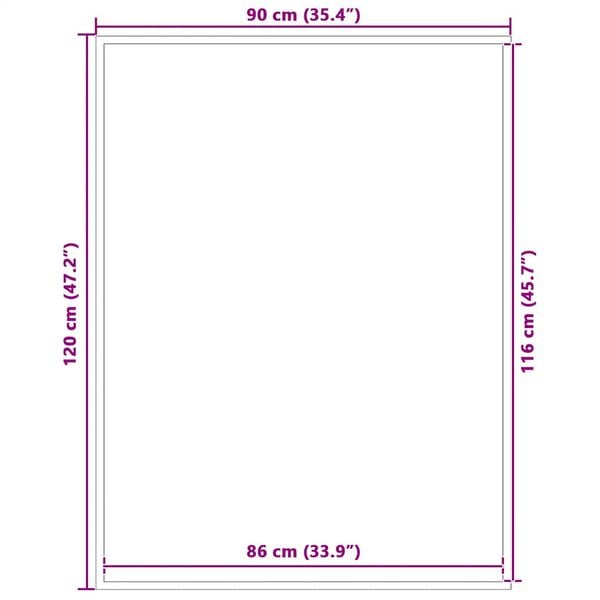 vidaXL Στρώμα πόρτας Ριγέ μαύρο και γκρι 90x120 cm